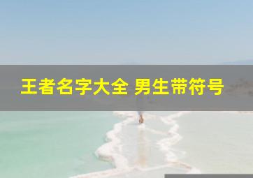 王者名字大全 男生带符号